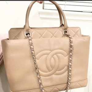Chanel Caviar Tote Top Handle Bag